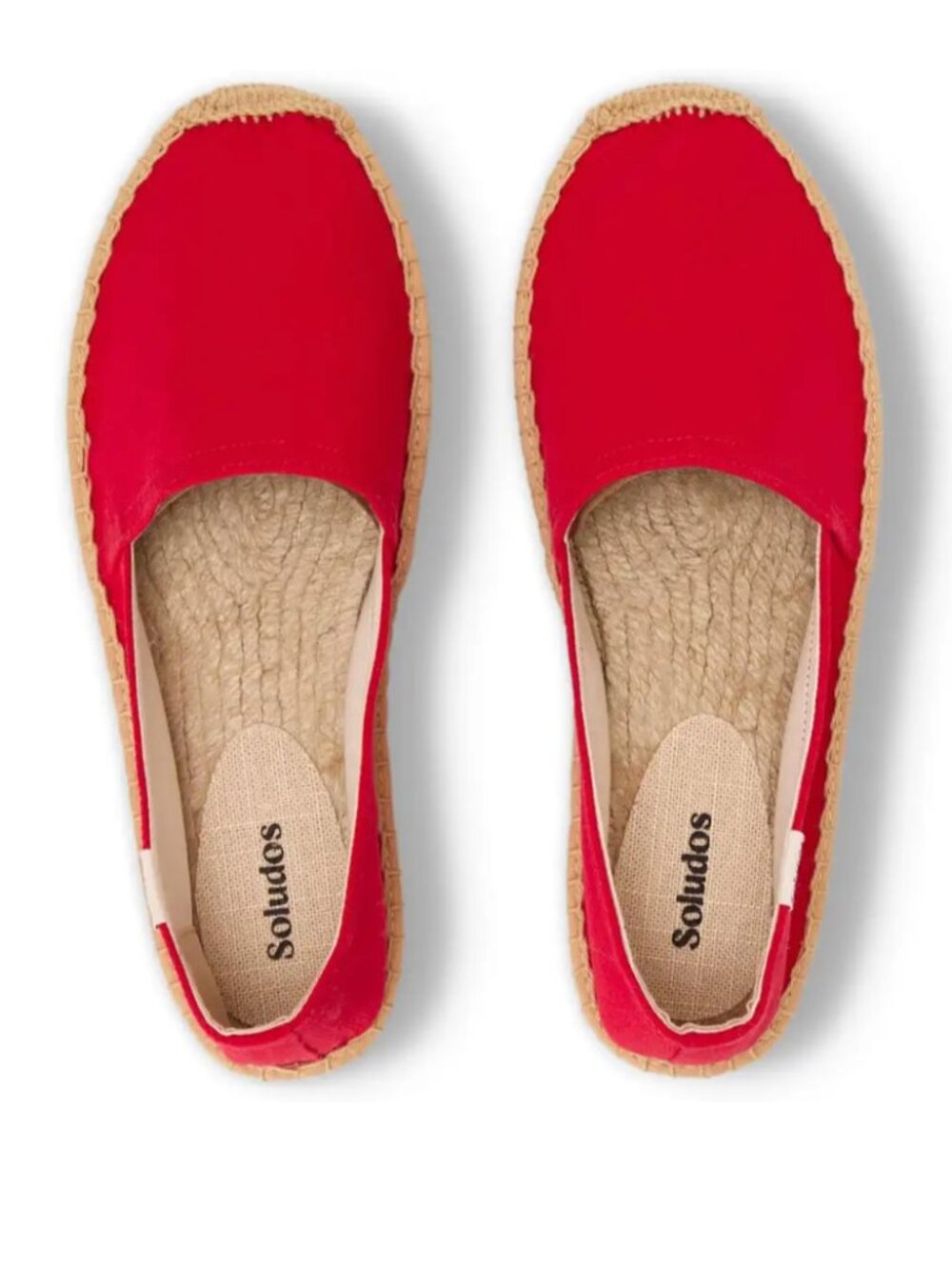 Soludos Cherry Red Canvas Slip-On Espadrilles